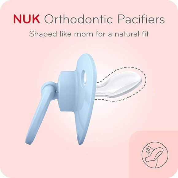 NUK Orthodontic Pacifiers Silicone Set Of 6 Heart-Shaped Shield age 18-36 mo - Picture 4 of 6